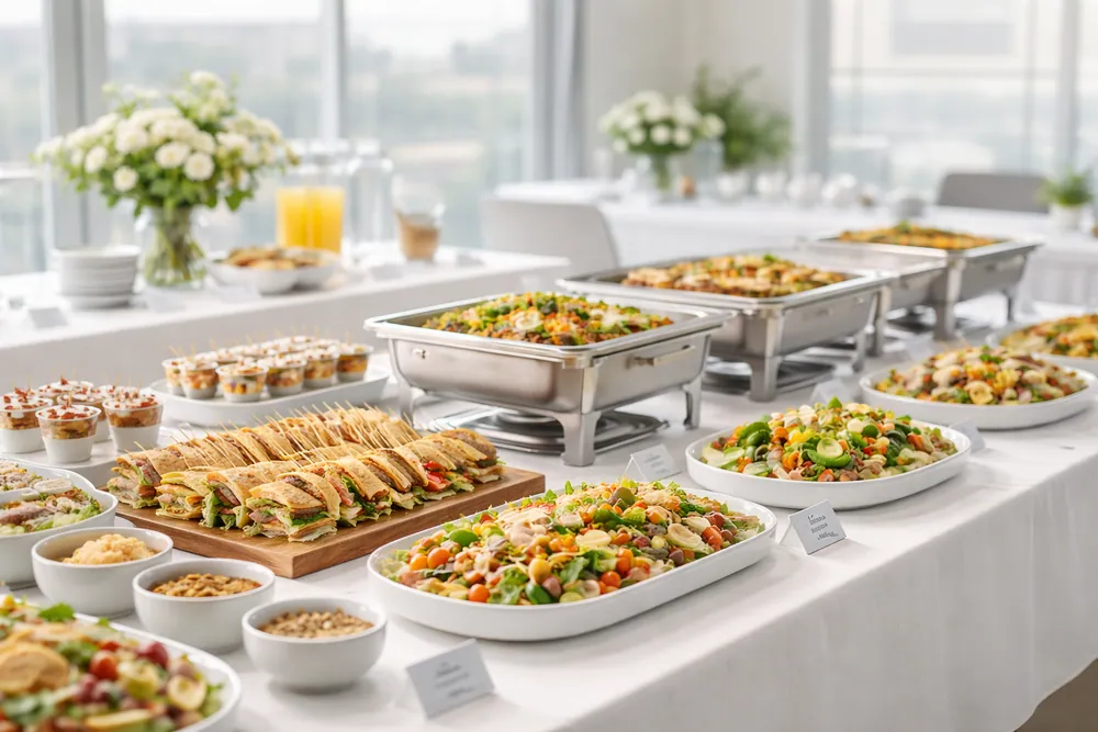 Corporate catering setup for office event planning